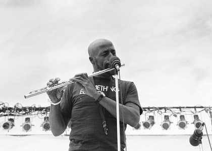Lateef playing flute