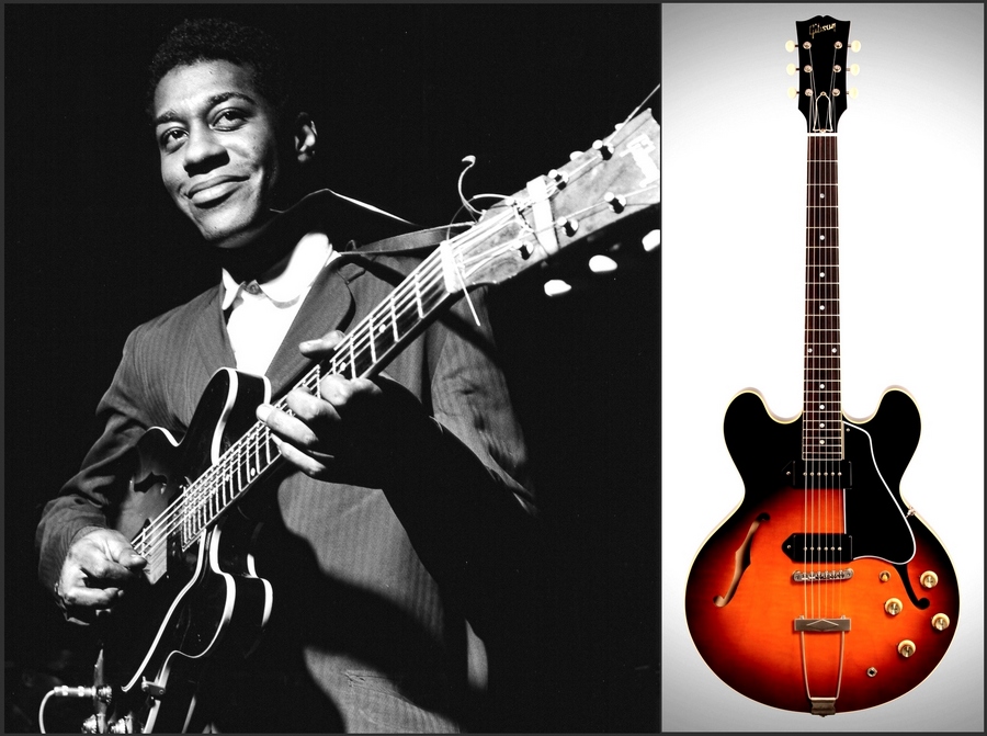 Grant Green et sa Gibson ES-330 en 1962 (Photo : Francis Wolff)